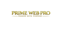 elegant gold logo design for prime web pro